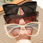 3pcs Women's Cat Eye Fashion Glasses Cute For Trendy Shopping Holiday Dressing Eyeglasses